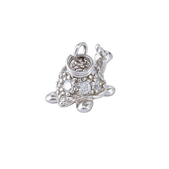 Vintage Sterling Silver 925 Turtle Pendant Charm | Dainty Animal Jewelry - Picture 3 of 10